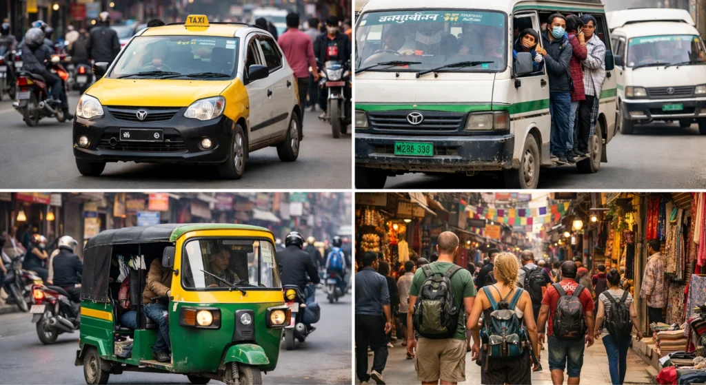Local transport options in Kathmandu Nepal