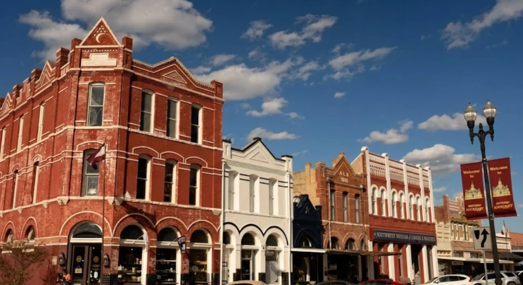Quiet side streets of Lockhart Texas beyond famous barbecue spots