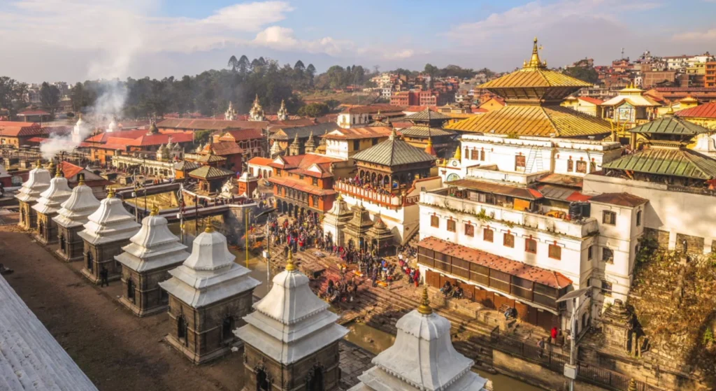 Pashupatinath Temple on the Bagmati River, a sacred site among the best places to visit in Nepal
