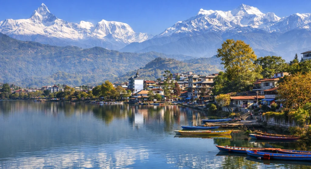 hewa Lake in Pokhara, one of the best places to visit in Nepal