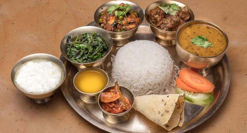 Dal Bhat Nepal traditional food Kathmandu travel experience