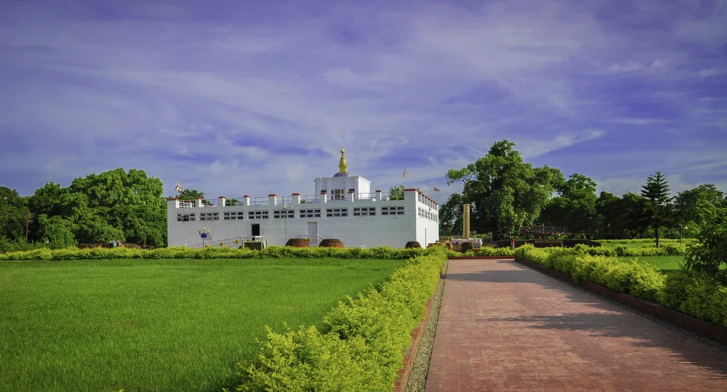 Top places to visit in Lumbini Nepal including Maya Devi Temple and World Peace Pagoda travel guide